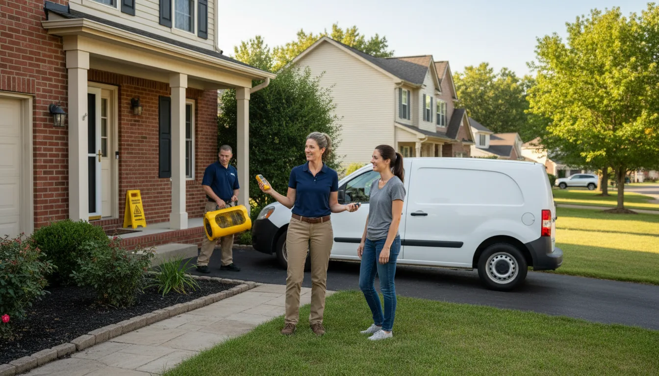 Residential water damage restoration in Hayes Center, NE